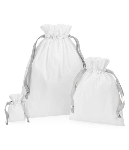 Westford Mill Cotton Bag Ribbon Drawstring - Soft White/Light Grey (W121)