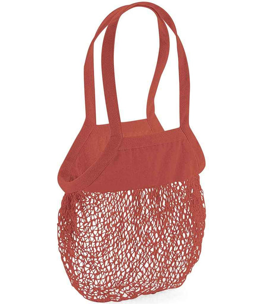 Westford Mill Organic Cotton Mesh Grocery Bag - Orange Rust (W150)