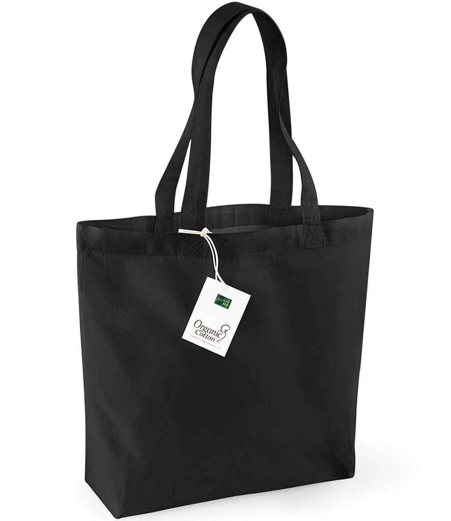 Westford Mill Organic Cotton Shopper - Black (W180)