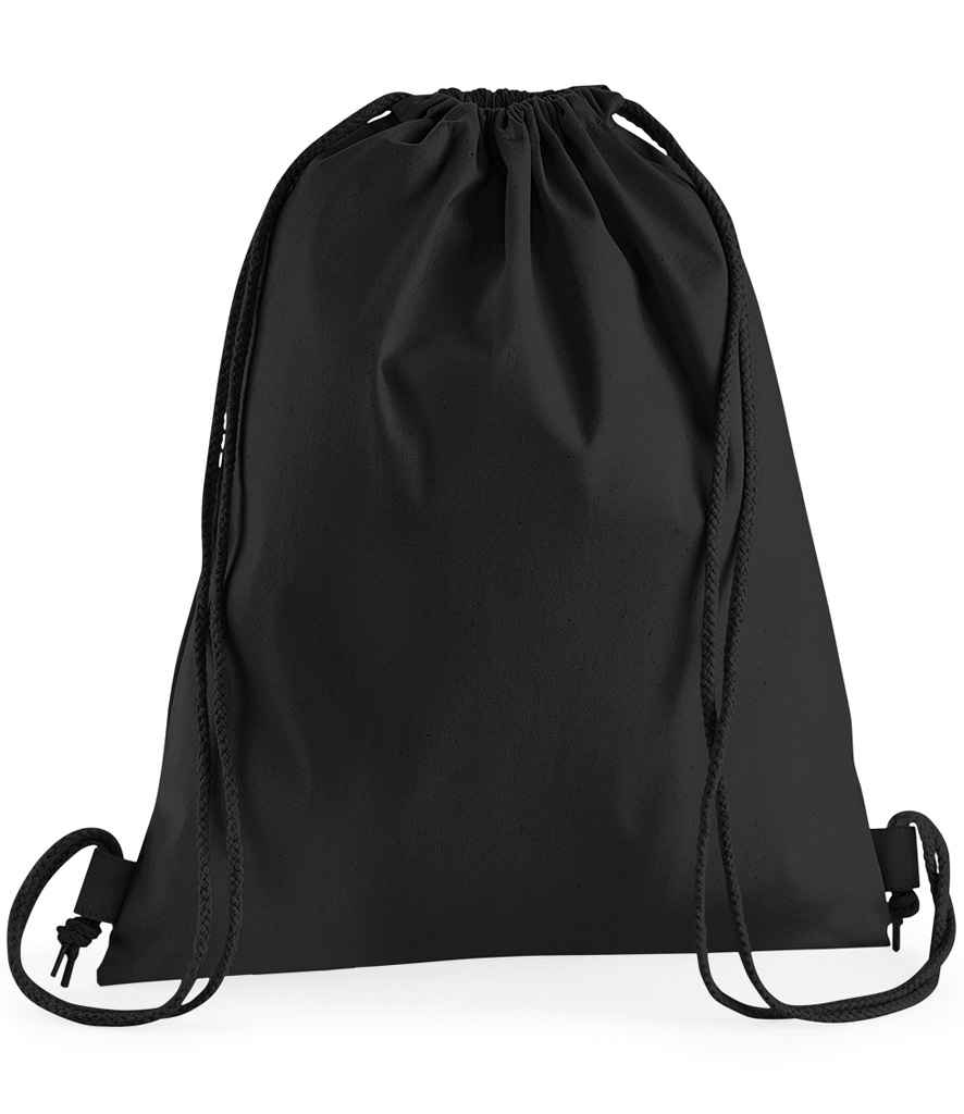 Westford Mill Premium Cotton Gymsac - Black (W210)