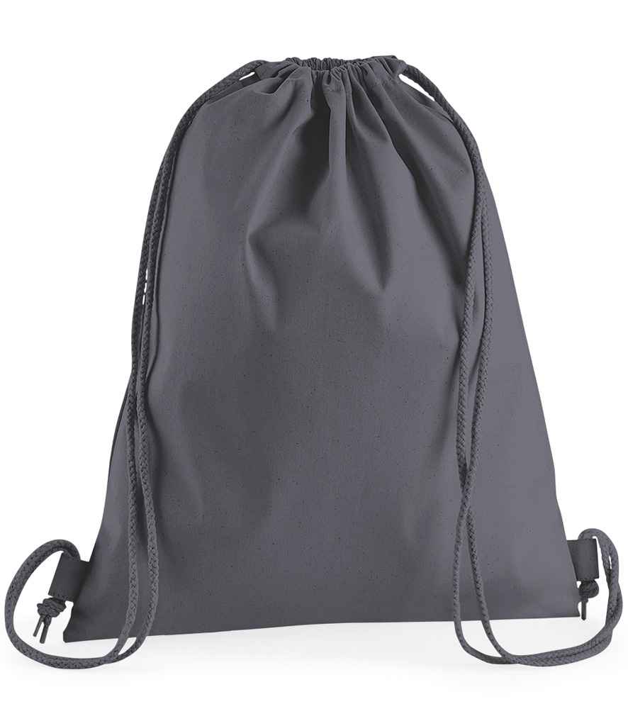 Westford Mill Premium Cotton Gymsac - Graphite Grey (W210)