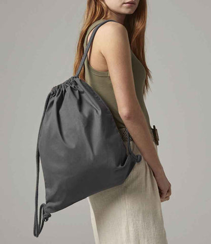Westford Mill Premium Cotton Gymsac - Graphite Grey (W210)
