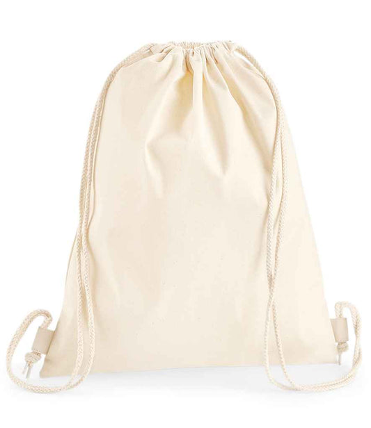 Westford Mill Premium Cotton Gymsac - Natural (W210)