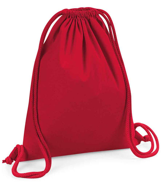 Westford Mill Organic Premium Cotton Gymsac - Classic Red (W260)
