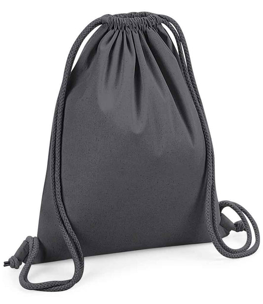 Westford Mill Organic Premium Cotton Gymsac - Graphite Grey (W260)
