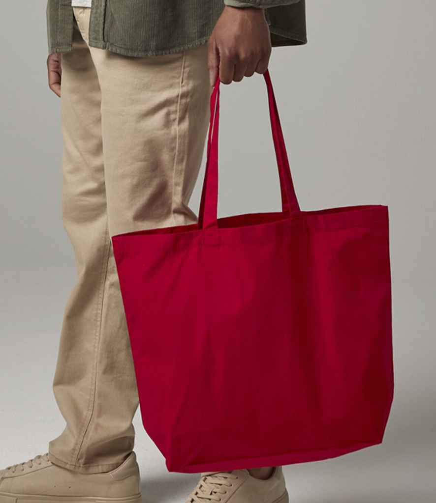 Westford Mill Organic Premium Cotton Maxi Tote Bag - Classic Red (W265)
