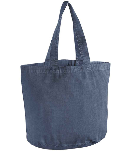 Westford Mill Garment Dyed Shopper - Vintage Denim (W345)