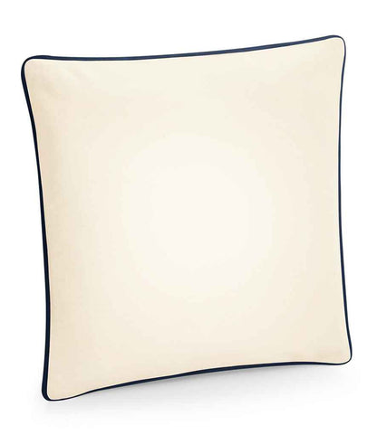 Westford Mill Fairtrade Piped Cushion Cover - Natural/French Navy (W355)