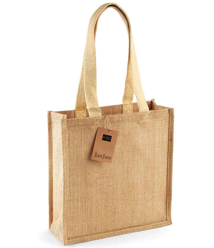 Westford Mill Jute Compact Tote Bag - Natural (W406)