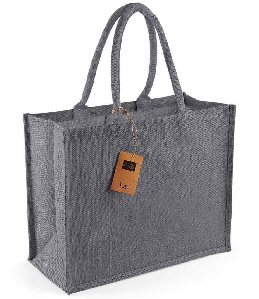 Westford Mill Jute Classic Shopper - Graphite Grey/Graphite Grey (W407)