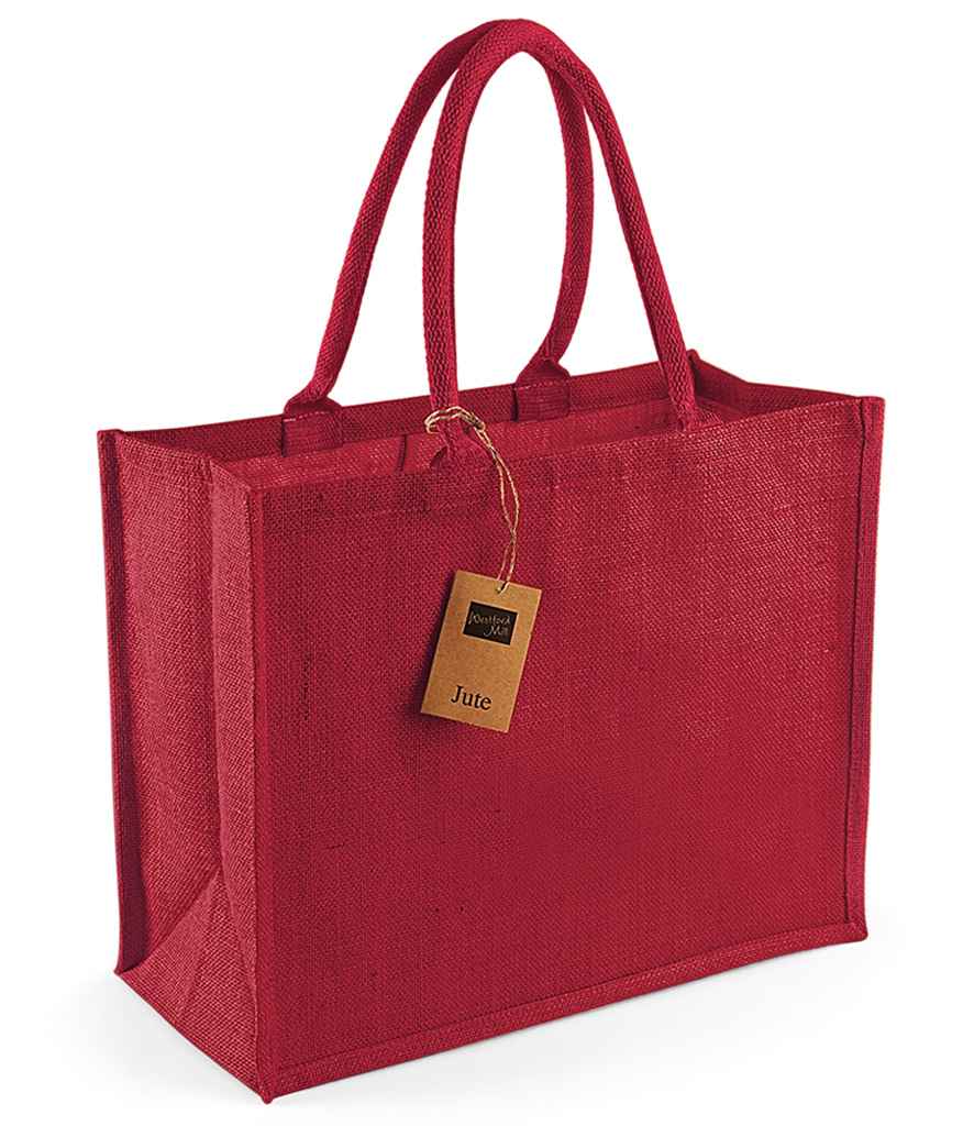 Westford Mill Jute Classic Shopper - Red/Red (W407)