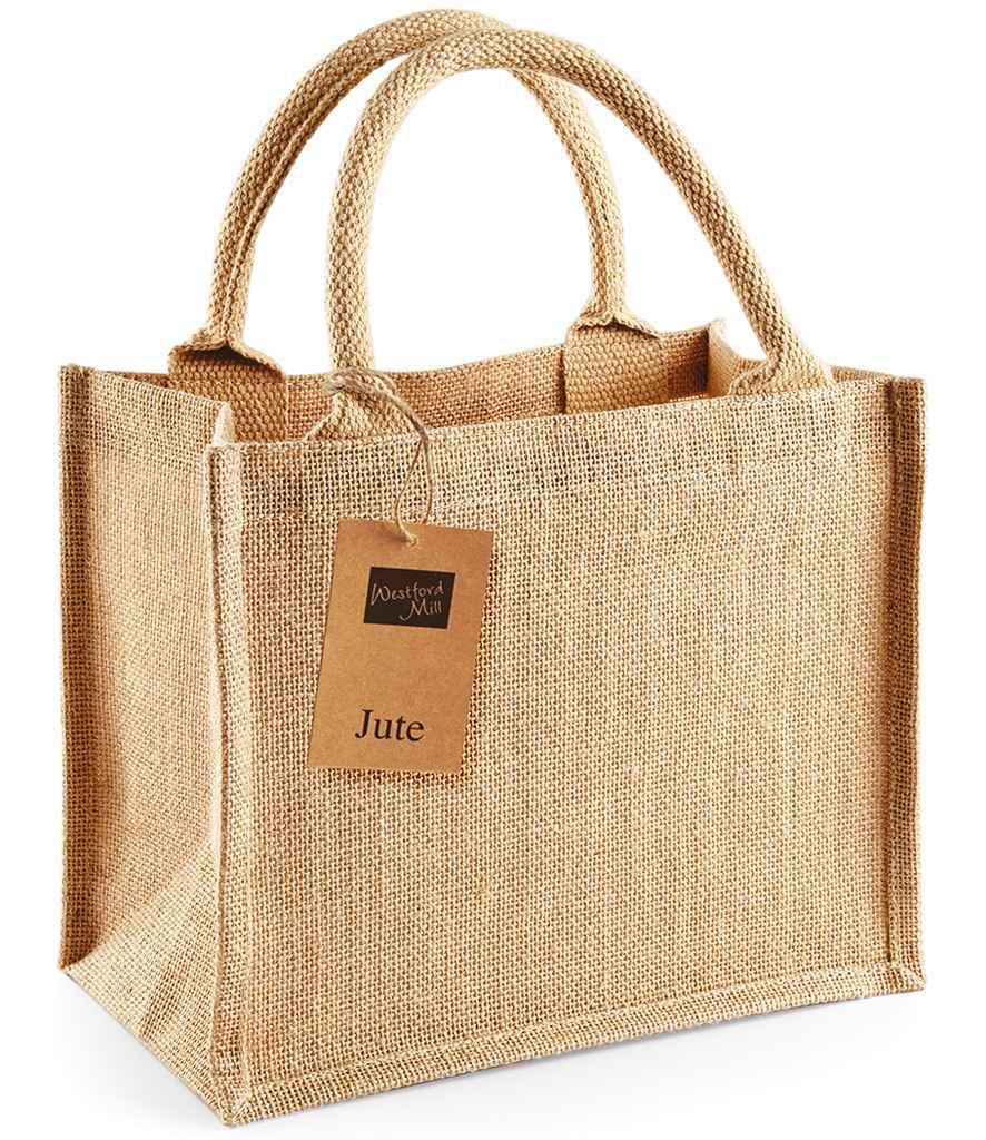 Westford Mill Jute Mini Gift Bag - Natural (W412)