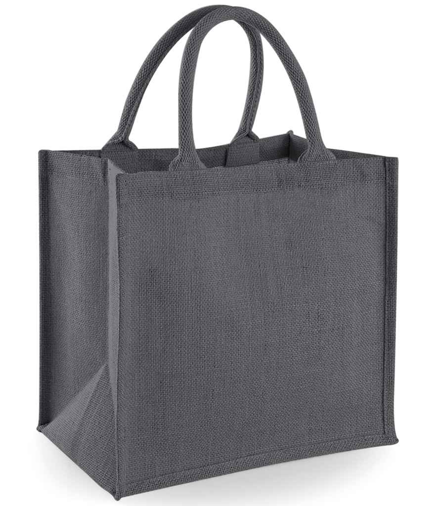 Westford Mill Jute Midi Tote Bag - Graphite Grey/Graphite Grey (W413)