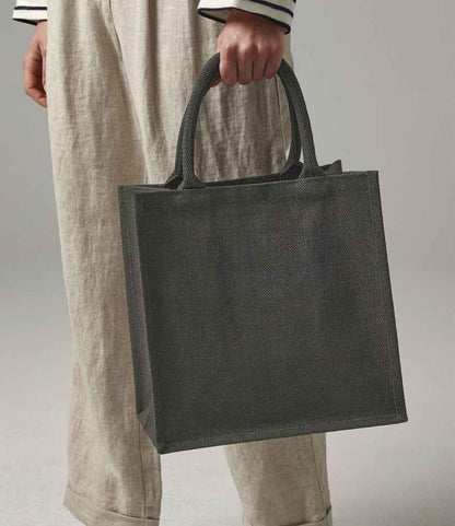 Westford Mill Jute Midi Tote Bag - Graphite Grey/Graphite Grey (W413)