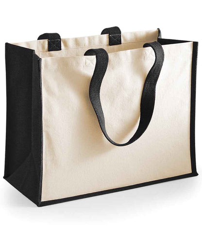 Westford Mill Printers Jute Classic Shopper - Black (W422)
