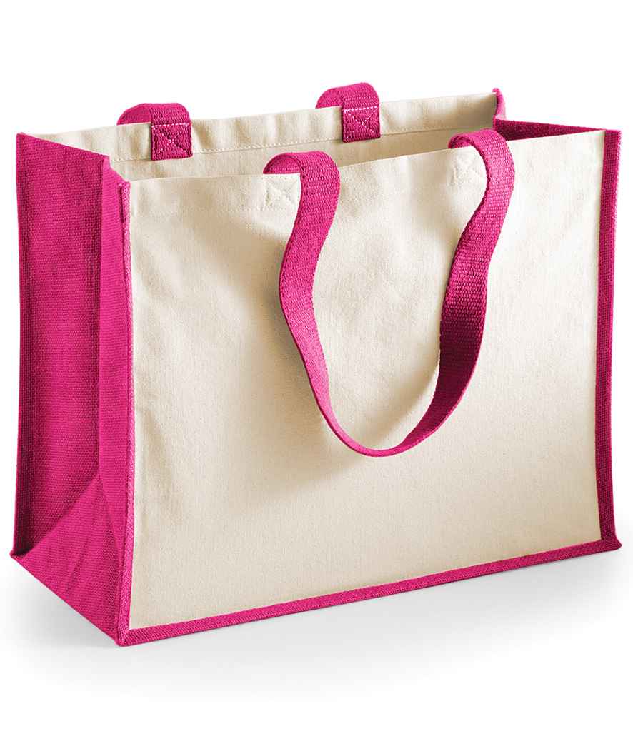 Westford Mill Printers Jute Classic Shopper - Fuchsia (W422)