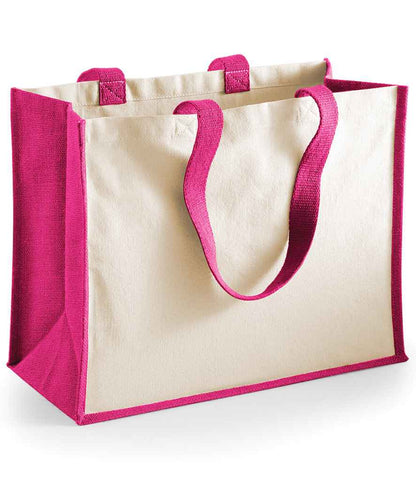 Westford Mill Printers Jute Classic Shopper - Fuchsia (W422)