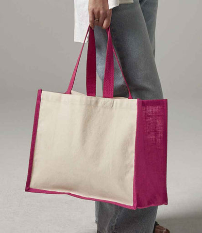 Westford Mill Printers Jute Classic Shopper - Fuchsia (W422)