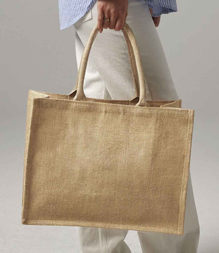 Westford Mill Shimmer Jute Shopper - Natural Gold (W437)
