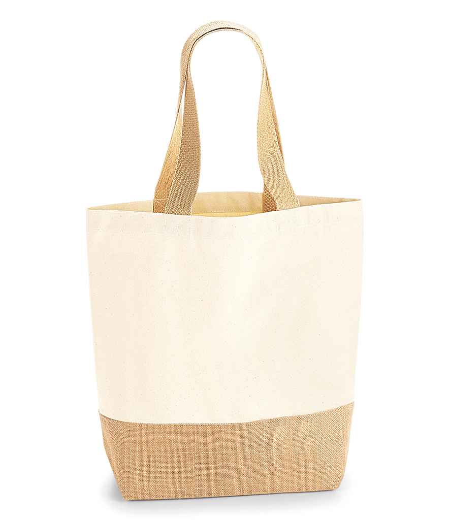 Westford Mill Jute Base Canvas Shopper - Natural (W450)