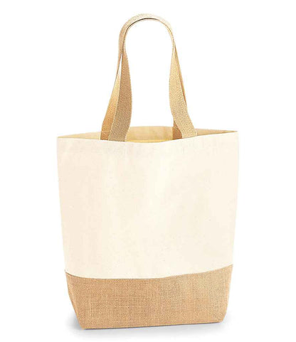 Westford Mill Jute Base Canvas Shopper - Natural (W450)