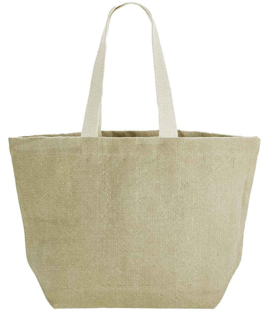 Westford Mill Soft Washed Jute Beach Bag - Natural (W466)