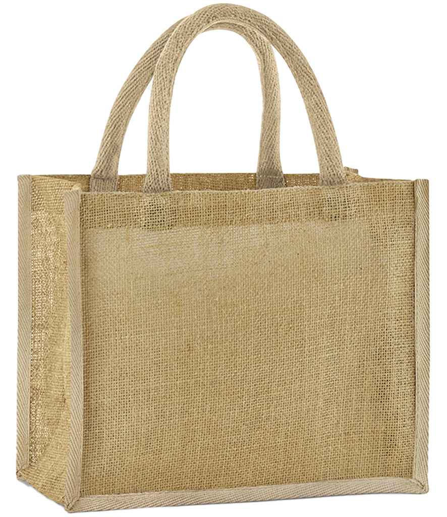 Westford Mill Natural Starched Jute Midi Tote Bag - Natural (W473)