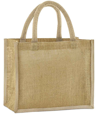 Westford Mill Natural Starched Jute Midi Tote Bag - Natural (W473)