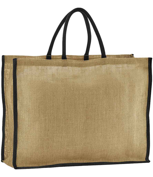 Westford Mill Natural Starched Jute Market Shopper - Natural/Black (W475)