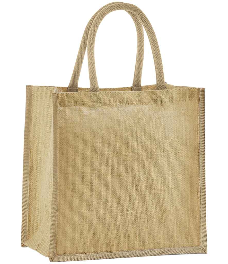 Westford Mill Natural Starched Jute Mini Gift Bag - Natural (W477)
