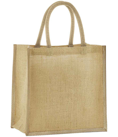 Westford Mill Natural Starched Jute Mini Gift Bag - Natural (W477)