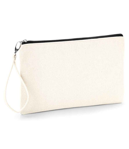 Westford Mill Canvas Wristlet Pouch - Natural/Black (W520)