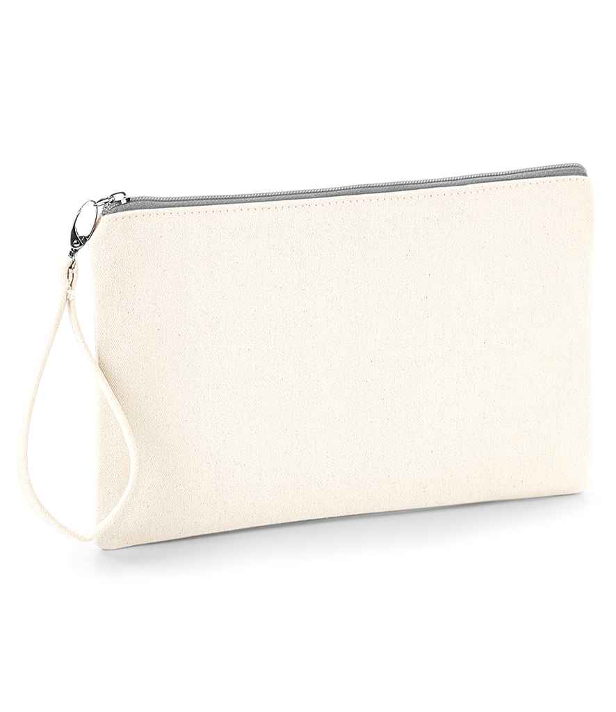 Westford Mill Canvas Wristlet Pouch - Natural/Light Grey (W520)
