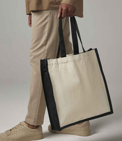 Westford Mill Gallery Canvas Tote - Natural/Black (W600)