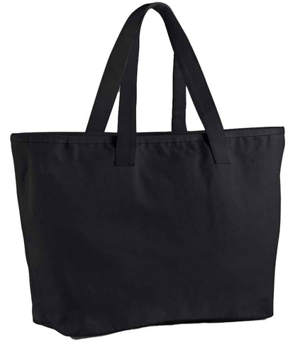 Westford Mill Oversized Heavy Duty Canvas Tote Bag - Black (W606)