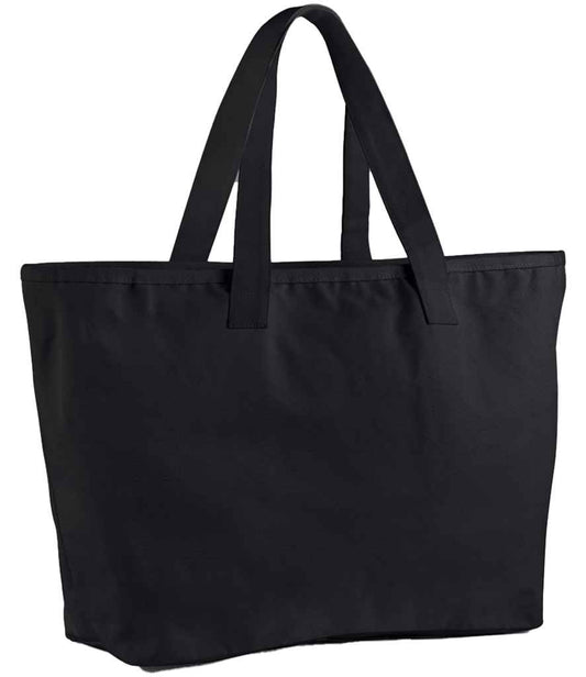 Westford Mill Oversized Heavy Duty Canvas Tote Bag - Black (W606)
