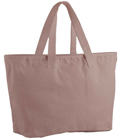 Westford Mill Oversized Heavy Duty Canvas Tote Bag - Rose (W606)