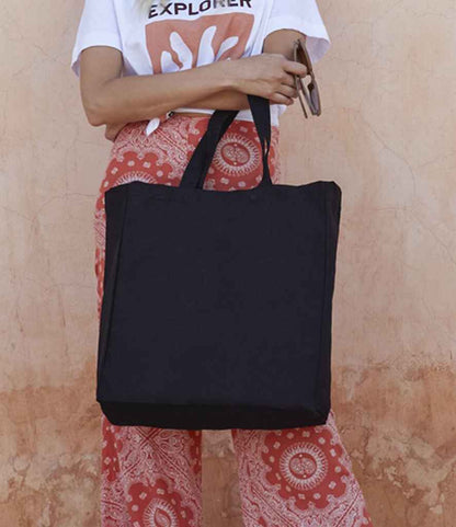 Westford Mill Fairtrade Cotton Classic Shopper - Black (W623)