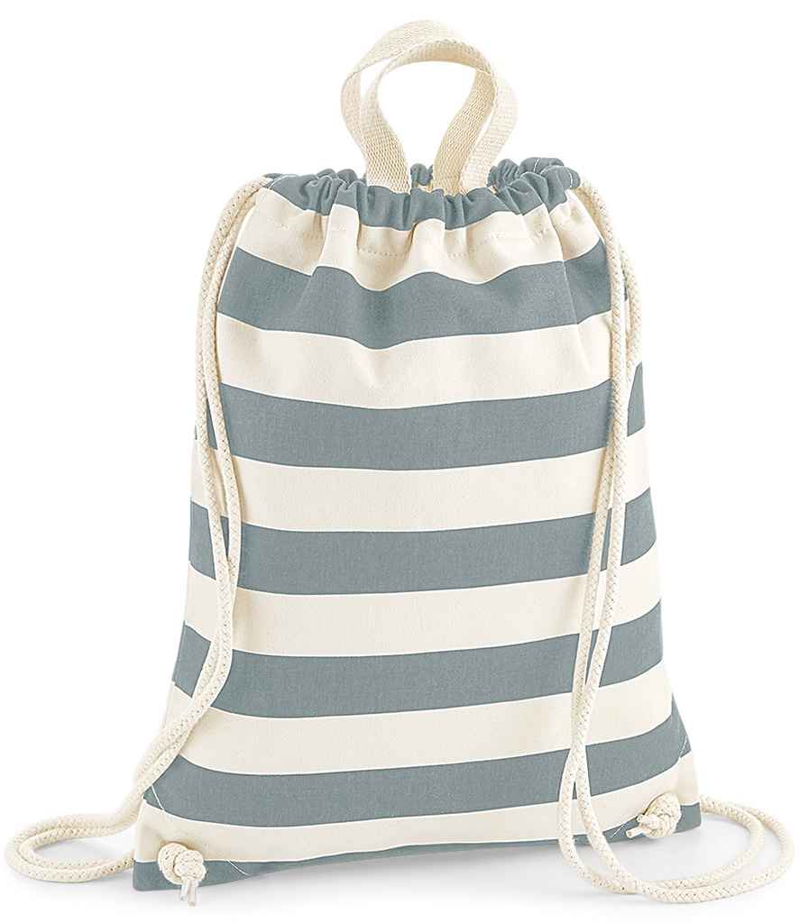 Westford Mill Nautical Gymsac - Natural/Grey (W686)