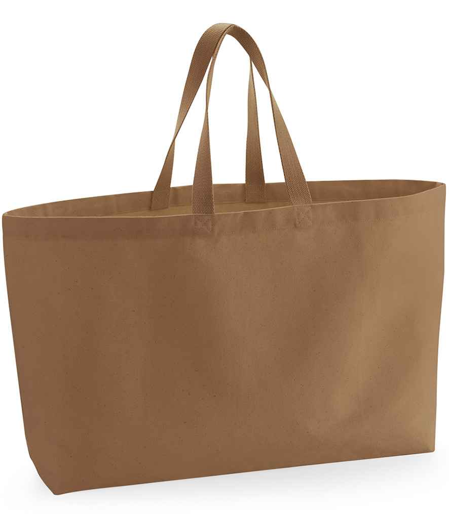 Westford Mill Oversized Canvas Tote Bag - Caramel (W696)