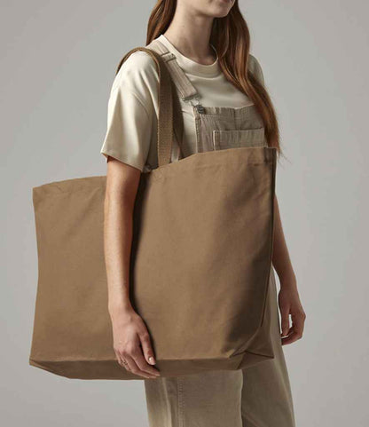 Westford Mill Oversized Canvas Tote Bag - Caramel (W696)