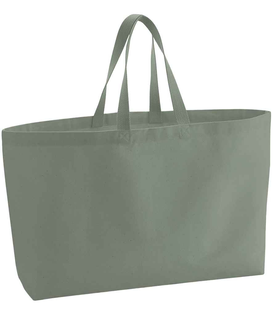 Westford Mill Oversized Canvas Tote Bag - Dusty Green (W696)