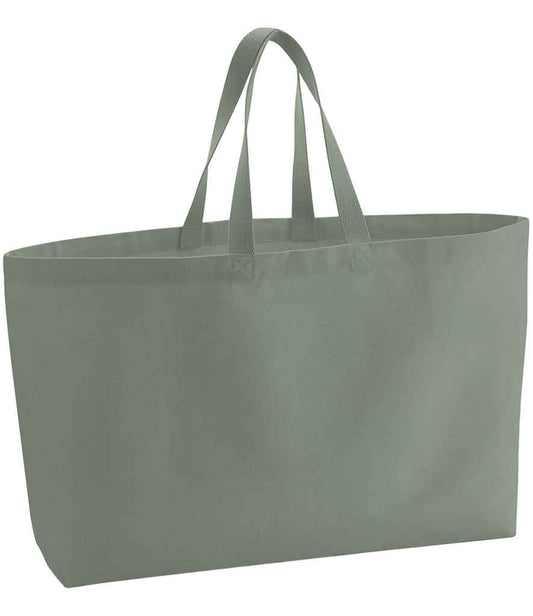 Westford Mill Oversized Canvas Tote Bag - Dusty Green (W696)