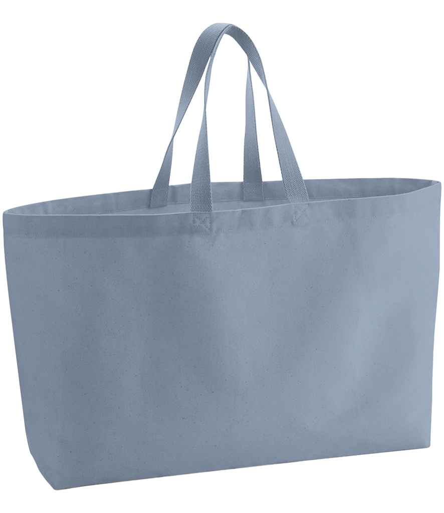 Westford Mill Oversized Canvas Tote Bag - Dusty Blue (W696)