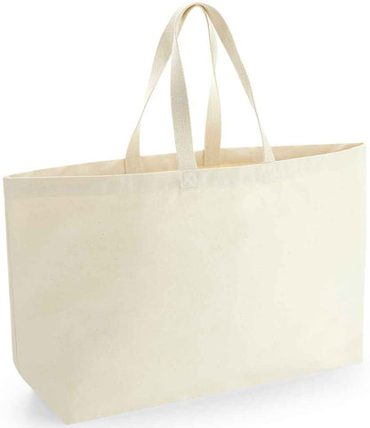 Westford Mill Oversized Canvas Tote Bag - Natural (W696)