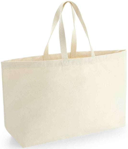Westford Mill Oversized Canvas Tote Bag - Natural (W696)