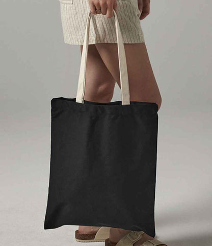 Westford Mill EarthAware® Organic Bag For Life - Contrast Handles - Black/Natural (W801C)