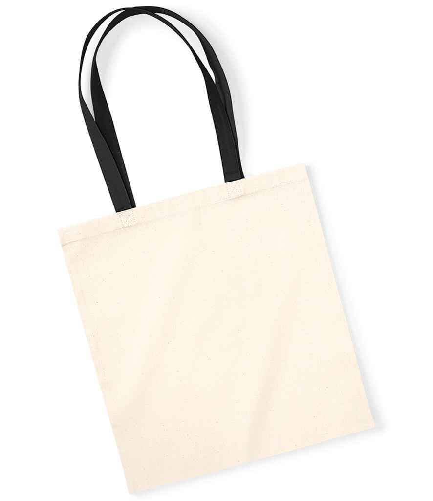 Westford Mill EarthAware® Organic Bag For Life - Contrast Handles - Natural/Black (W801C)