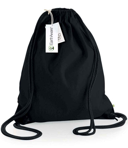 Westford Mill EarthAware® Organic Gymsac - Black/Black (W810)