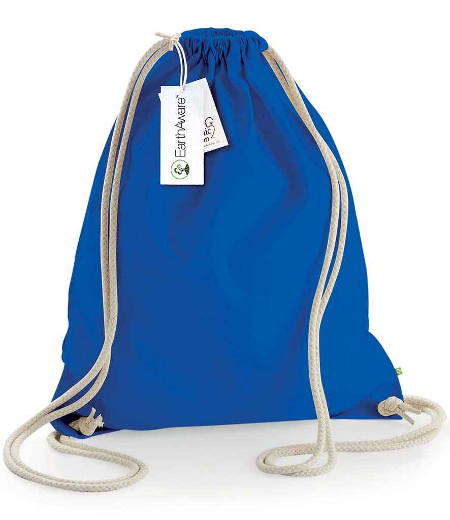 Westford Mill EarthAware® Organic Gymsac - Bright Royal (W810)